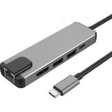 Taplin Taplın Type-C To 4K HDMI Hub 5in1 RJ45 Lan 2 x USB 3.0 Type-C Port