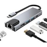 Taplin Tk-126 5 İn 1 Type-C Hub Usb Hdmi Lan Çoklayıcı