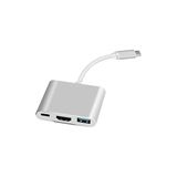 Taplın Type-C To Hdtv 3 In 1 Adapter – 4K Hdmı + Usb 3.0 + Type-C Pd Dönüştürücü Hub