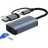 Taplın Usb 3.0 Ve Type-C 3.1 Ethernet Adaptörü | 1000Mbps Gigabit Rj45 Ağ Kartı