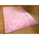 Tappeto Akrilik Kuzu Kürkü Post Halı Pembe 100x150 cm.