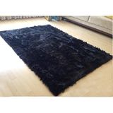Tappeto Akrilik Kuzu Kürkü Post Halı Siyah 80x200 cm.