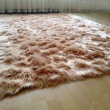 Tappeto Kuzu Kürkü Dekoratif Post 140x200 cm Camel Salon Halı