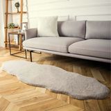 Tappeto Rex Tavşanı Dekoratif Çift Kafa Peluş Post Gri (Tüy Yüksekliği 22 Mm) - 100 x 300 cm