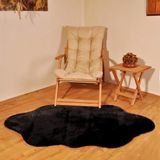 Tappeto Rex Tavşanı Dekoratif Çift Kafa Peluş Post Siyah (Tüy Yüksekliği 22 Mm) - 60 x 300 cm