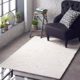 Tappeto Rex Tavşanı Dekoratif Post Peluş Halı Beyaz (Tüy Yüksekliği 22 Mm) - 100 x 150 cm