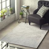 Tappeto Rex Tavşanı Dekoratif Post Peluş Halı Gri (Tüy Yüksekliği 22 Mm) - 80 x 150 cm