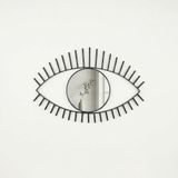 Tara Göz Ayna - Metal Çerçeveli 22 cm Büyük Duvar Aynası (Siyah)