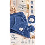 TaraAura %100 Pamuk 4 Katlı Müslin & %100 Welsoft Bebek Battaniyesi- 100x125