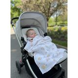 Taraaura %100 Pamuk 4 Katlı Müslin Bebek Battaniyesi - Renkli - 75x110