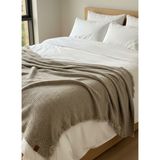 Taraaura %100 Pamuk Örgü Koltuk & Yatak Örtüsü | Çok Amaçlı Premium Throw - 150 x 180 cm - Yeşil - Kum Beji