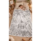 TaraAura TARA AURA %100 Pamuk Penye Dijital Baskılı Bebek Örtüsü / Battaniye – 100×150 cm