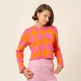 Tarabya Triko Kazak - Pembe - Turuncu