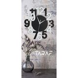Taraf Dekorasyon Gece Gündüz Lazer Kesim Dekoratif Duvar Saati Sb 55 x 55 cm