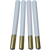Taraf Dekorasyon Gürgen Ahşap Ucu Gold Beyaz Renk 42 Cm 4 Adet Sandalye Sehpa Ayağı Metrik-8 Vidalı