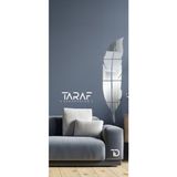 Taraf Dekorasyon Tüy Figürlü Dekoratif Silver-Gümüş Pleksi Ayna 20 x 80 cm