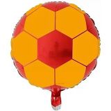 Taraftar Baskılı Sarı Kırmızı Futbol Topu Folyo Balon 1 Adet