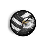 Taraftar Tasarımlı Modern Duvar Saati - 25cm - Önü Camlı Siyah Kasa - Sessiz Mekanizma, JH1271S25SKP