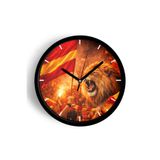 Taraftar Tasarımlı Modern Duvar Saati - 35cm - Önü Camlı Siyah Kasa - Sessiz Mekanizma, JH1268S35SKP