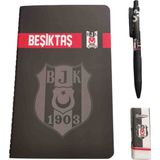 Taraftar Versatil Kalem Silgi Bloknot Seti Kırtasiye 3 Lü Set Beşiktaş