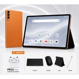 Tarçın 10.1" Android 13 Tablet|kulaklık Hediyeli | 4gb Ram 32GB Hafıza | 8000 Mah | Çift Sım 4g Lte | IPS Hd Ekran | Bluetooth Klavyeli Kılıflı Tablet + Pro2 Anc Kulaklık Hediyeli - Turuncu