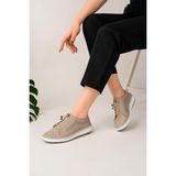 Tarçın Ayakkabı Hakiki Deri Kadın Deri Casual Ayakkabı TRC180-8008 - Silver
