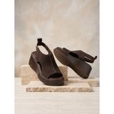 Tarçın Ayakkabı Hakiki Deri Kadın Deri Sandalet TRC126-1719 - Kahverengi - Süet