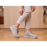 Tarçın Ayakkabı Hakiki Deri Kadın Deri Sneaker Spor Ayakkabı TRC187-0120 - Silver