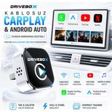 Tarçın Drivebox Kablosuz Carplay ve Android Auto Dönüştürücü Ekran Yansıtma USB Adaptör