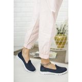 Tarçın Günlük Kadın Tekstil Hafif Babet Spor Ayakkabı TRC123-0201 - Lacivert B