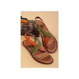 Tarçın Hakiki Deri Multi-2 Kadın Deri Sandalet TRC128-0863 - Kahverengi