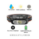 Tarez GP-325 Şarjlı Kafa Lambası Güçlü Smd LED 3 Mod Aydınlatma, Su Geçirmez Kafa Feneri