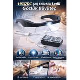 Tarez MG-11537DC LED ’li Şarjlı Gözlük Büyüteç | 4 Mercekli Profesyonel Kafa Tipi Büyüteç