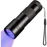 Tarez Ultraviyole Fener, Mor Işık Fener 12 LED, 395 NM Uv Fener, Köpek ve Kedi Kurumuş İdrar Lekeleri İçin Lamba, El Tırnak Oje Kurutucu El Tipi Uv Lamba