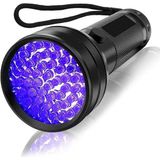 Tarez Ultraviyole Fener, Mor Işık Uv El Feneri 51 LED , 395 Nm Uv El Feneri - Siyah