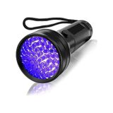 Tarez Ultraviyole Mor Işık Uv 51 Led 395 NM El Feneri Siyah