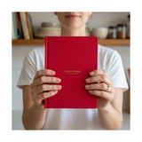 Tarif Defteri – A5 Boyutunda Sert Kapaklı 100+ Tariflik Recipe Journal, Ölçü Tablosu, Not Alanı, Indeks ve Şef Soruları (Kırmızı) - Standart