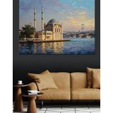 Tarihi Camii Manzarası Dekoratif Kanvas - Mdf Ahşap Tablo
