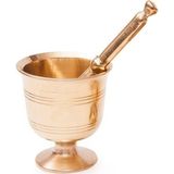 Tarihi Fantom El Yapımı Pirinç Havan No:4, 12 cm