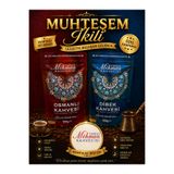 Tarihi Mihman Kahvecisi MUHTEŞEM İKİLİ 200 gr OSMANLI 200 gr DİBEK KAHVESİ