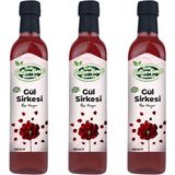 Tarihi SultanAhmet Baharatçısı Gül Sirkesi 3x500 ml – Katkısız Doğal | Özel Üretim - 1,5 lt