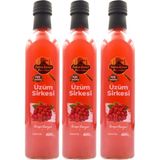Tarihi SultanAhmet Baharatçısı Üzüm Sirkesi Katkısız Doğal 3x500 ml | Özel Üretim - 1,5 lt