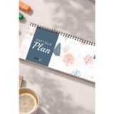 Tarihsiz Spiralli Haftalık Masaüstü Planlayıcı - Ağaç - 10X30 Cm Plango
