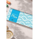 Tarihsiz Spiralli Haftalık Masaüstü Planlayıcı - Dalga - 10X30 cm Plango - Turkaz