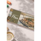 Tarihsiz Spiralli Haftalık Masaüstü Planlayıcı - İstanbul - 10X30 Cm Plango