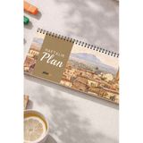 Tarihsiz Spiralli Haftalık Masaüstü Planlayıcı - Mardin - 10X30 Cm Plango