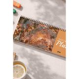 Tarihsiz Spiralli Haftalık Masaüstü Planlayıcı - Tablo - 10X30 cm Plango - Turuncu