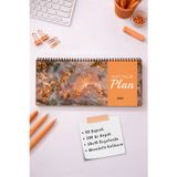 Tarihsiz Spiralli Haftalık Masaüstü Planlayıcı - Tablo - 10X30 Cm Plango