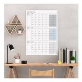 Tarihsiz Uc Aylik Duvar Takvimi, Gri Renk, Uc Aylik Duvar Planlayicisi, 90 Gunluk Takvim, 90 Gunluk Plan - 50X70 Cm