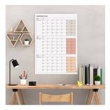 Tarihsiz Uc Aylik Duvar Takvimi, Kahverengi, Uc Aylik Duvar Planlayicisi, 90 Gunluk Takvim, 90 Gunluk Plan - 50X70cm